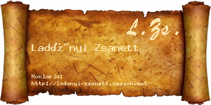 Ladányi Zsanett névjegykártya